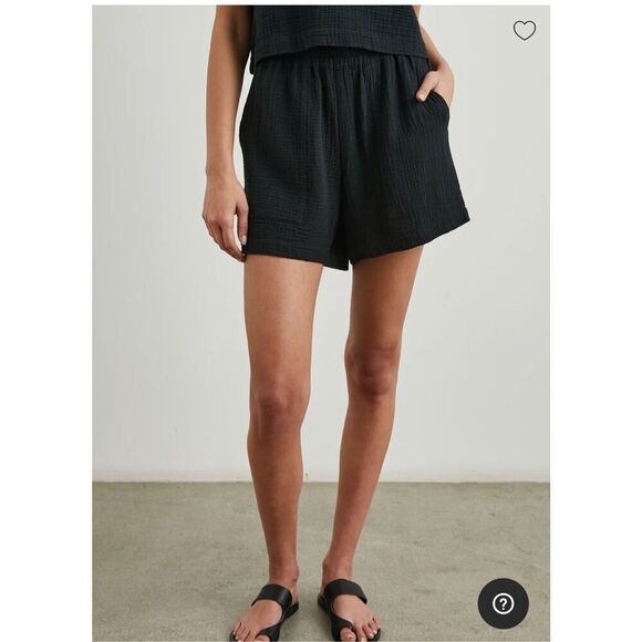 PAIGE Black Pullon Casual Comfort Athletic Gum Shorts L - Picture 1 of 11